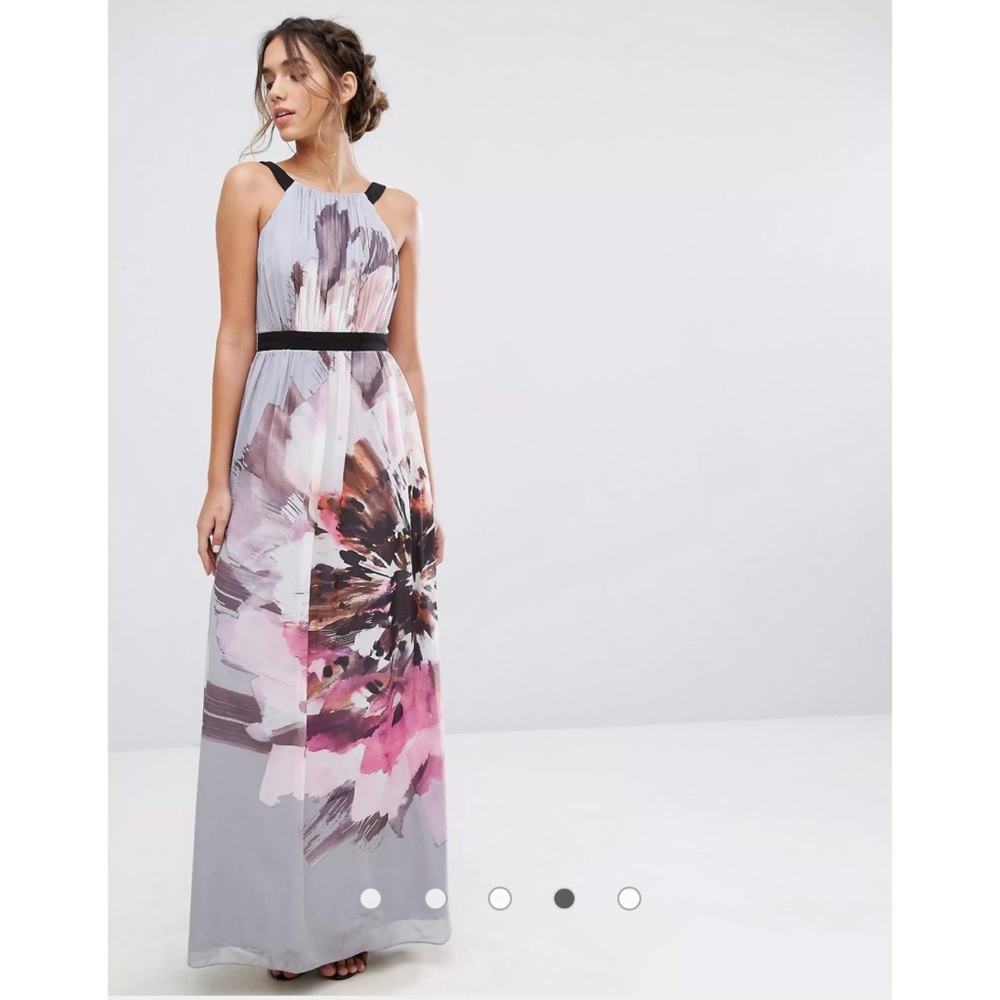NWT ASOS Little Mistress Oversized Floral Maxi Dress Size 2 Wedding Event